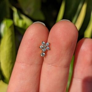 Ear piercing for Helix, tragus, Orbital, flat.